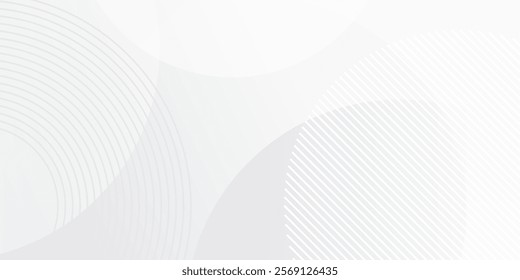 Abstract Geometric Pattern with Light Gray Tones and Circular Elements. Modern graphic design element circles style concept for banner.