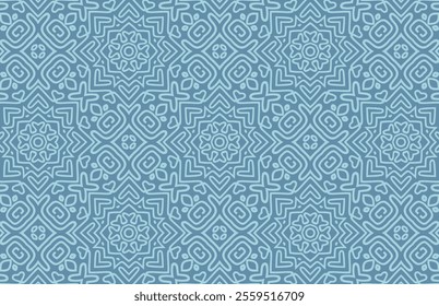 Abstract geometric pattern with linear shapes, zigzag lines, lace pattern