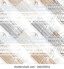 Abstract geometric pattern in the lines and bands, seamless vector background.