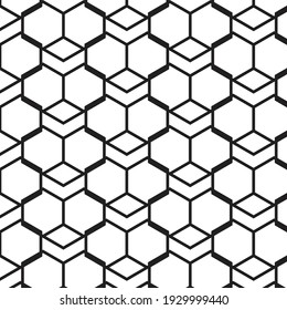 Abstract geometric pattern with lines. A black and white vector background.