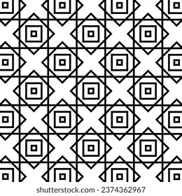 Abstract geometric pattern with lines. Black and white texture. Vector illustration