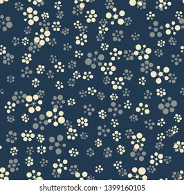 Abstract geometric pattern with lines and circles. Vector, fabric abstract seamless pattern