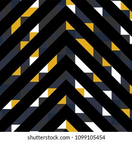 Abstract geometric pattern with lines of colored triangles. Can be used as poster, banner, border, background, Wallpaper, card, print and etc. Eps10 vector.