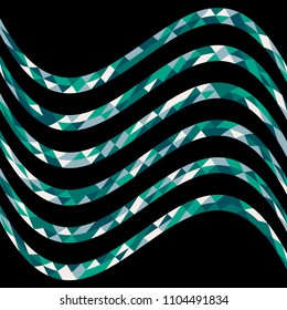 Abstract geometric pattern with lines of colored triangles. Can be used as poster, banner, border, background, Wallpaper, card, print and etc. Eps10 vector.