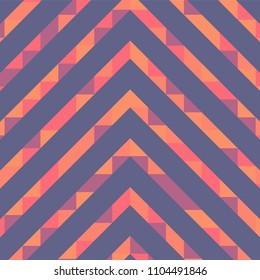 Abstract geometric pattern with lines of colored triangles. Can be used as poster, banner, border, background, Wallpaper, card, print and etc. Eps10 vector.