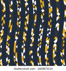 Abstract geometric pattern with lines of colored triangles. Can be used as poster, banner, border, background, Wallpaper, card, print and etc. Eps10 vector.