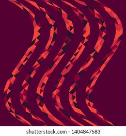 Abstract geometric pattern with lines of colored triangles. Can be used as poster, banner, border, background, Wallpaper, card, print and etc. Eps10 vector.