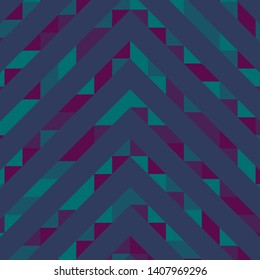 Abstract geometric pattern with lines of colored triangles. Can be used as poster, banner, border, background, Wallpaper, card, print and etc. Eps10 vector.