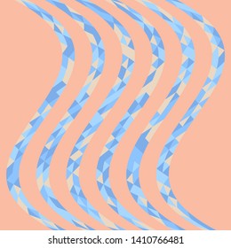 Abstract geometric pattern with lines of colored triangles. Can be used as poster, banner, border, background, Wallpaper, card, print and etc. Eps10 vector.