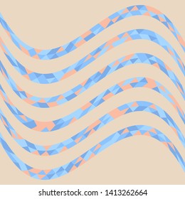 Abstract geometric pattern with lines of colored triangles. Can be used as poster, banner, border, background, Wallpaper, card, print and etc. Eps10 vector.
