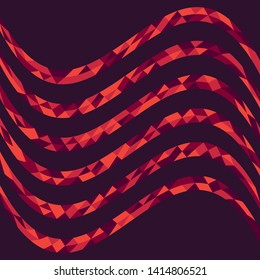 Abstract geometric pattern with lines of colored triangles. Can be used as poster, banner, border, background, Wallpaper, card, print and etc. Eps10 vector.