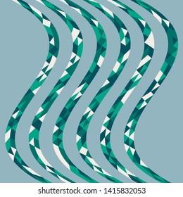 Abstract geometric pattern with lines of colored triangles. Can be used as poster, banner, border, background, Wallpaper, card, print and etc. Eps10 vector.