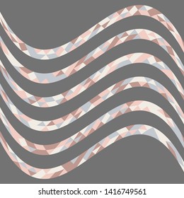 Abstract geometric pattern with lines of colored triangles. Can be used as poster, banner, border, background, Wallpaper, card, print and etc. Eps10 vector.