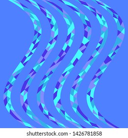 Abstract geometric pattern with lines of colored triangles. Can be used as poster, banner, border, background, Wallpaper, card, print and etc. Eps10 vector.