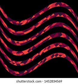 Abstract geometric pattern with lines of colored triangles. Can be used as poster, banner, border, background, Wallpaper, card, print and etc. Eps10 vector.