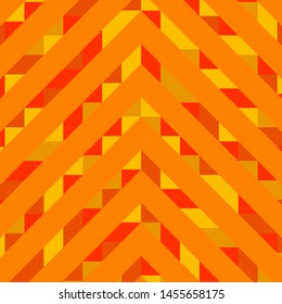 Abstract geometric pattern with lines of colored triangles. Can be used as poster, banner, border, background, Wallpaper, card, print and etc. Eps10 vector.