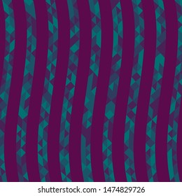 Abstract geometric pattern with lines of colored triangles. Can be used as poster, banner, border, background, Wallpaper, card, print and etc. Eps10 vector.