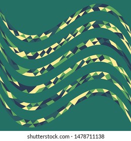 Abstract geometric pattern with lines of colored triangles. Can be used as poster, banner, border, background, Wallpaper, card, print and etc. Eps10 vector.