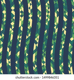 Abstract geometric pattern with lines of colored triangles. Can be used as poster, banner, border, background, Wallpaper, card, print and etc. Eps10 vector.