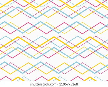 Abstract geometric pattern with lines. Colorful ornament. isolated on white background