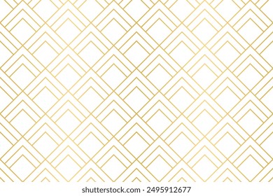 Abstract geometric pattern lines with golden triangle, minimal seamless pattern. Vector clean surface, illustration graphic on background