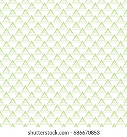 Abstract geometric pattern with lines. Green and white seamless ornament. Endless green background. Vector.