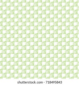 Abstract geometric pattern with lines. Green and white seamless ornament. Endless green background. Vector.