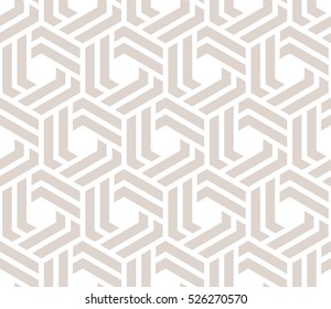 Abstract geometric pattern with lines, hexagons. A seamless vector background. White and grey texture. Graphic modern pattern.