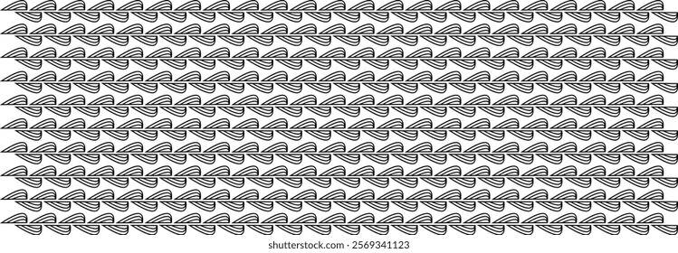 Abstract Geometric pattern, Lines, Illustration, vector, alternating overlapping, orderly arrangement background, black and white, banner, website, template, dark.