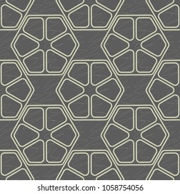 Abstract geometric pattern with lines, rhombuses A seamless vector background.