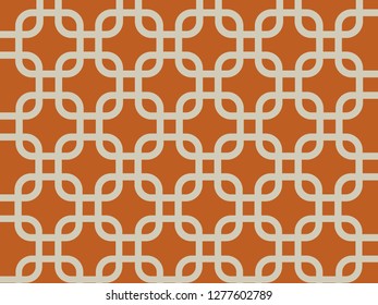 Abstract geometric pattern with lines, rhombuses vector background. orange-white texture.
