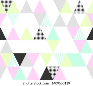 Abstract geometric pattern with lines, rhombuses A seamless vector background. - Vector