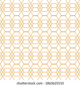 Abstract geometric pattern with lines, rhombuses. Seamless vector background. Gold texture.