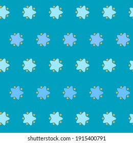 Abstract geometric pattern with lines, rhombuses A seamless vector background. Blue turunan and star texture