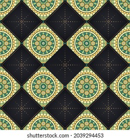 Abstract geometric pattern with lines, rhombuses A seamless vector background