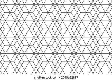 Resumen de patrones geométricos con líneas, rombos Un fondo vectorial sin fisuras, patrones cúbicos