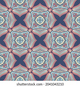 Abstract geometric pattern with lines, rhombuses A seamless vector background