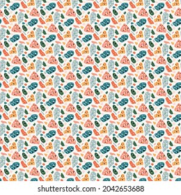 Abstraktes geometrisches Muster mit Linien, Busen Ein nahtloser Vektorhintergrund