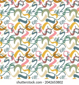 Abstract geometric pattern with lines, rhombuses A seamless vector background