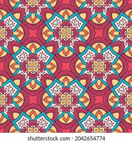 Abstract geometric pattern with lines, rhombuses A seamless vector background