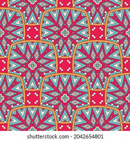 Abstract geometric pattern with lines, rhombuses A seamless vector background