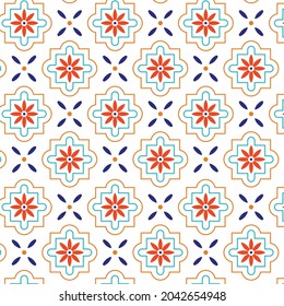 Abstract geometric pattern with lines, rhombuses A seamless vector background