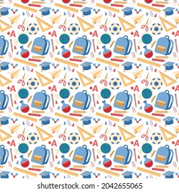 Abstract geometric pattern with lines, rhombuses A seamless vector background