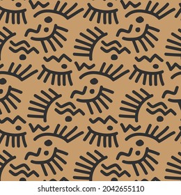Abstract geometric pattern with lines, rhombuses A seamless vector background