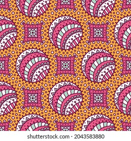 Abstract geometric pattern with lines, rhombuses A seamless vector background