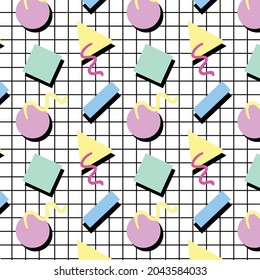 Abstract geometric pattern with lines, rhombuses A seamless vector background