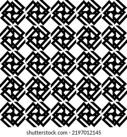 Abstract geometric pattern with lines, rhombuses A seamless vector background. black and white texture Graphic modern design. stylish repeating tiles lattice elements vector square and triangle line