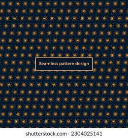 Abstract geometric pattern with lines, rhombuses A seamless vector background. Blue-black and gold texture.