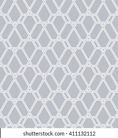 Abstract geometric pattern with lines, rhombuses. A seamless vector background. Gray and white texture. 