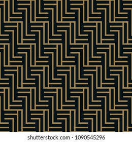 Abstract geometric pattern with lines. seamless vector gold  background.